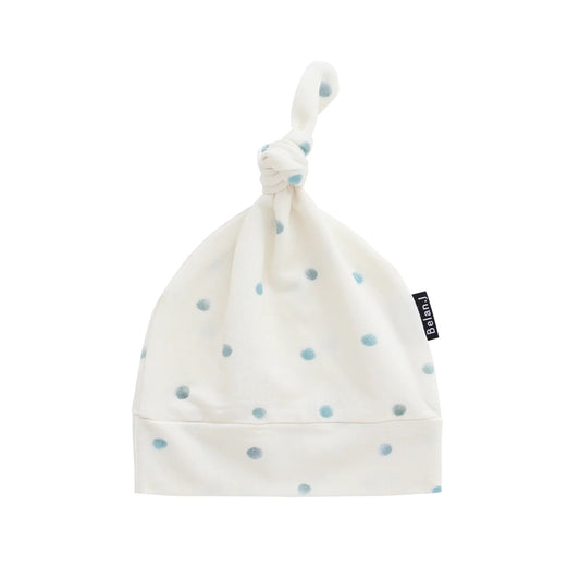 Knotted Hat-Watercolour Polka Dots